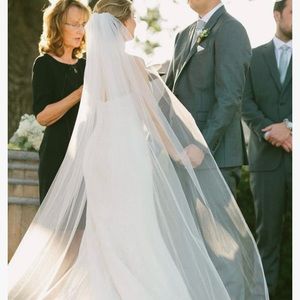 Cathedral length ivory wedding veil